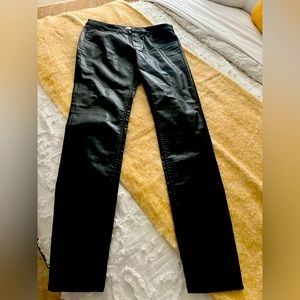 H&M stretch, leather looking pants